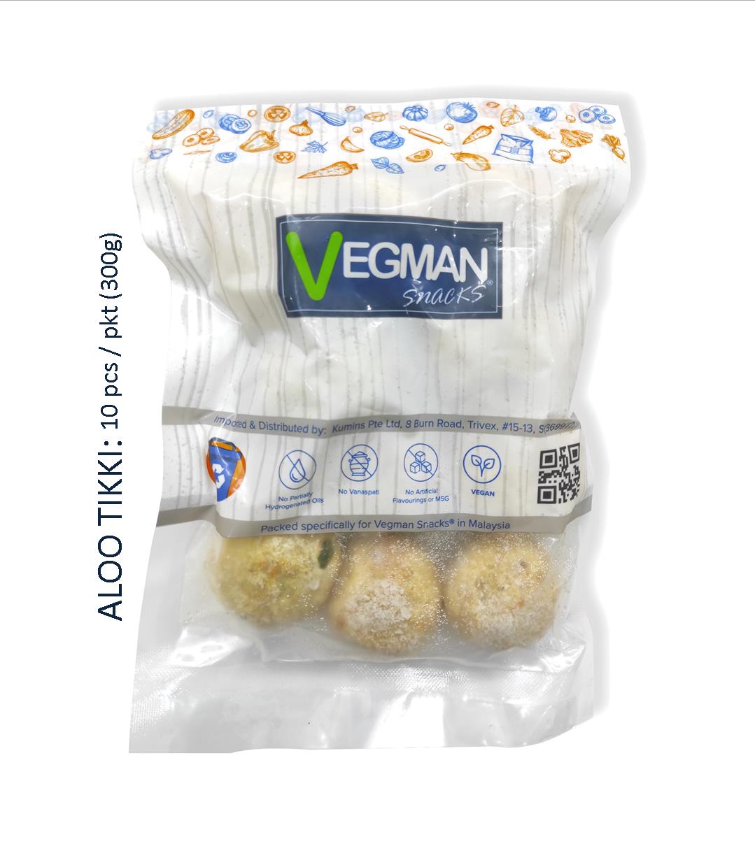 Vegman Snacks Aloo Tikki 300 Gm